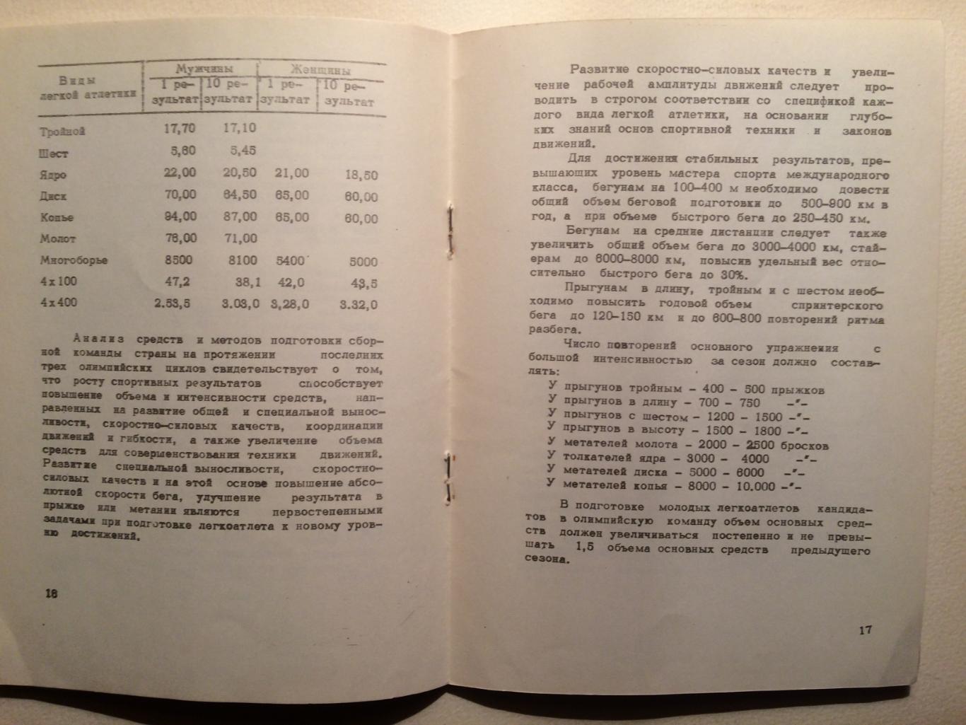 Решение конференции тренеров по подготовке к 20 олимпиаде.Легкая атлетика 1