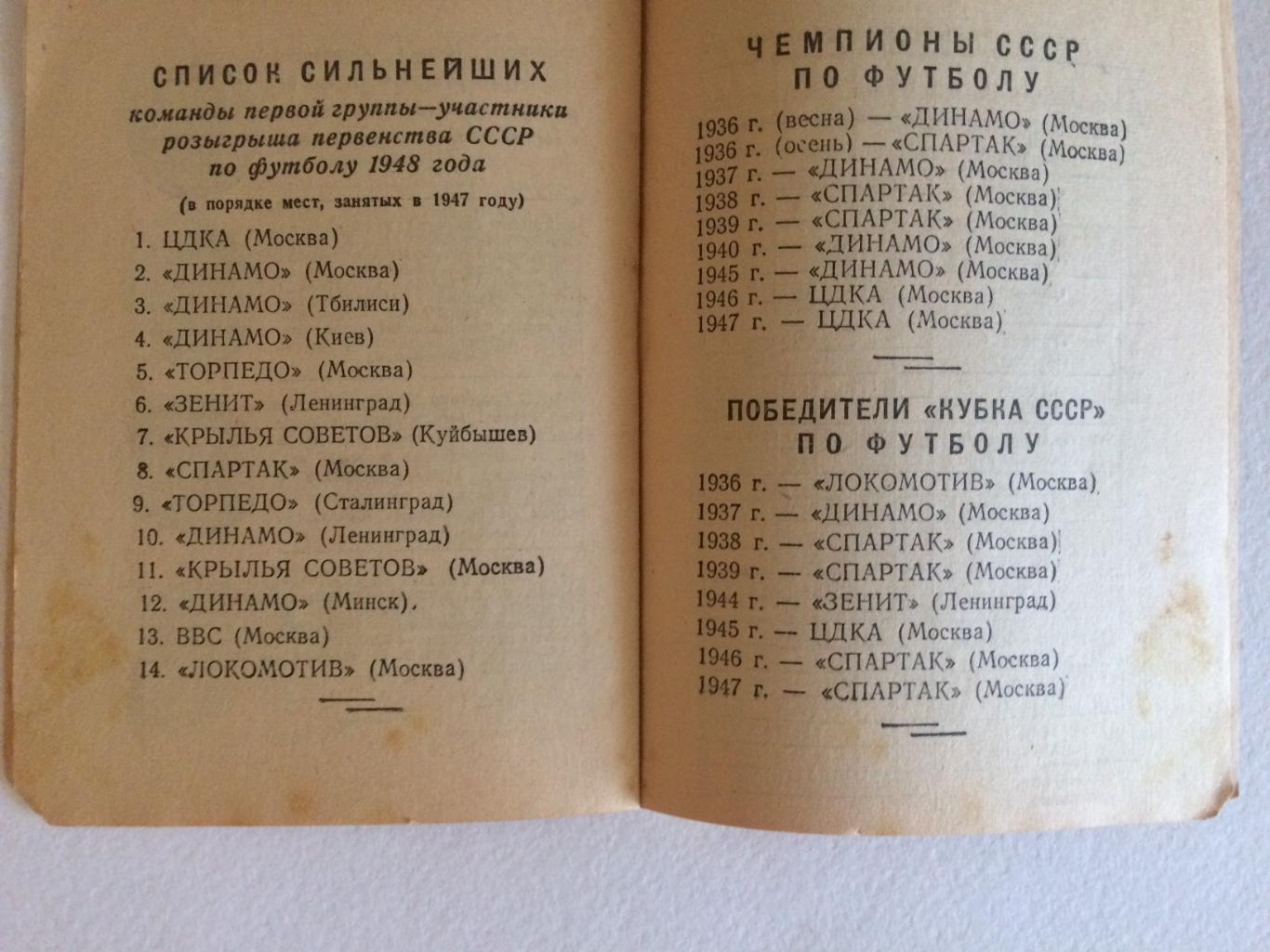 ЦДКА/ ЦСКА 1948 Московский большевик 2