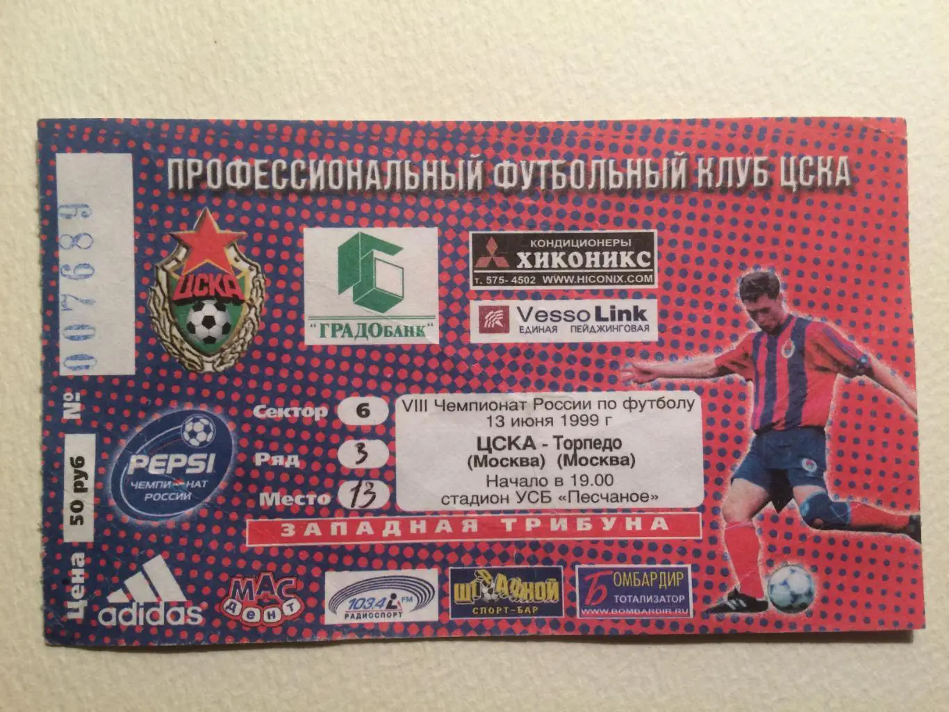 ЦСКА - Торпедо 13.06.1999