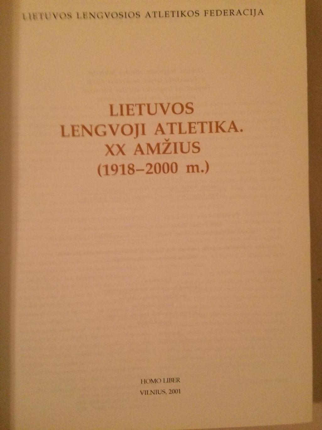 Литовская легкая атлетика 20 век 1