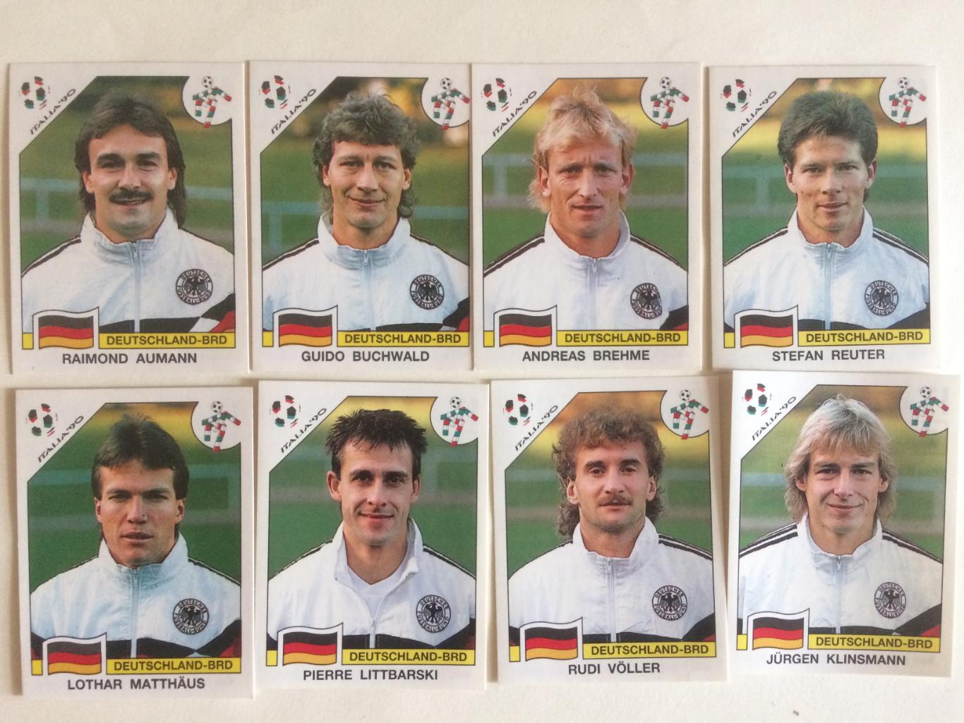 Наклейка Панини Сборная Германии Италия-1990