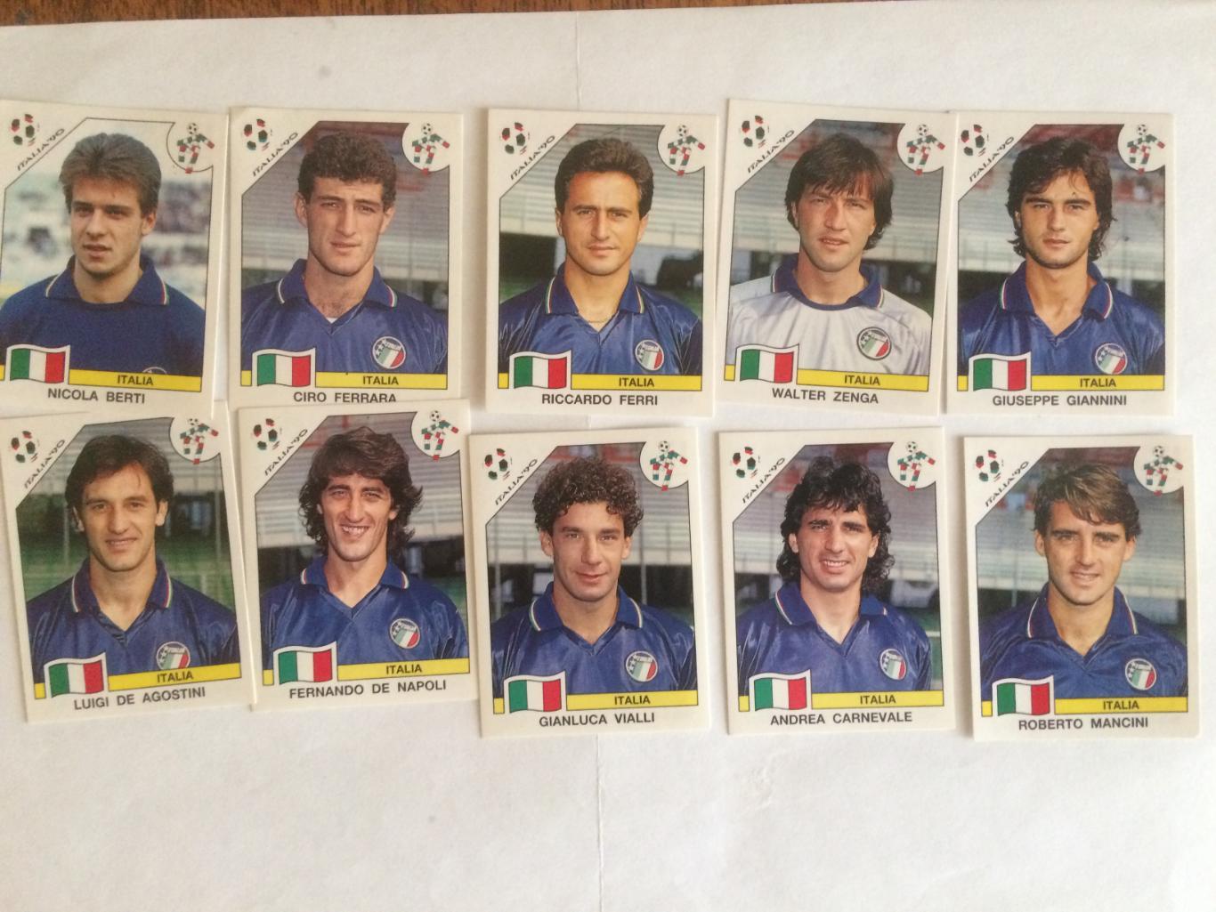 Наклейка Панини сборная Италии Италия-1990