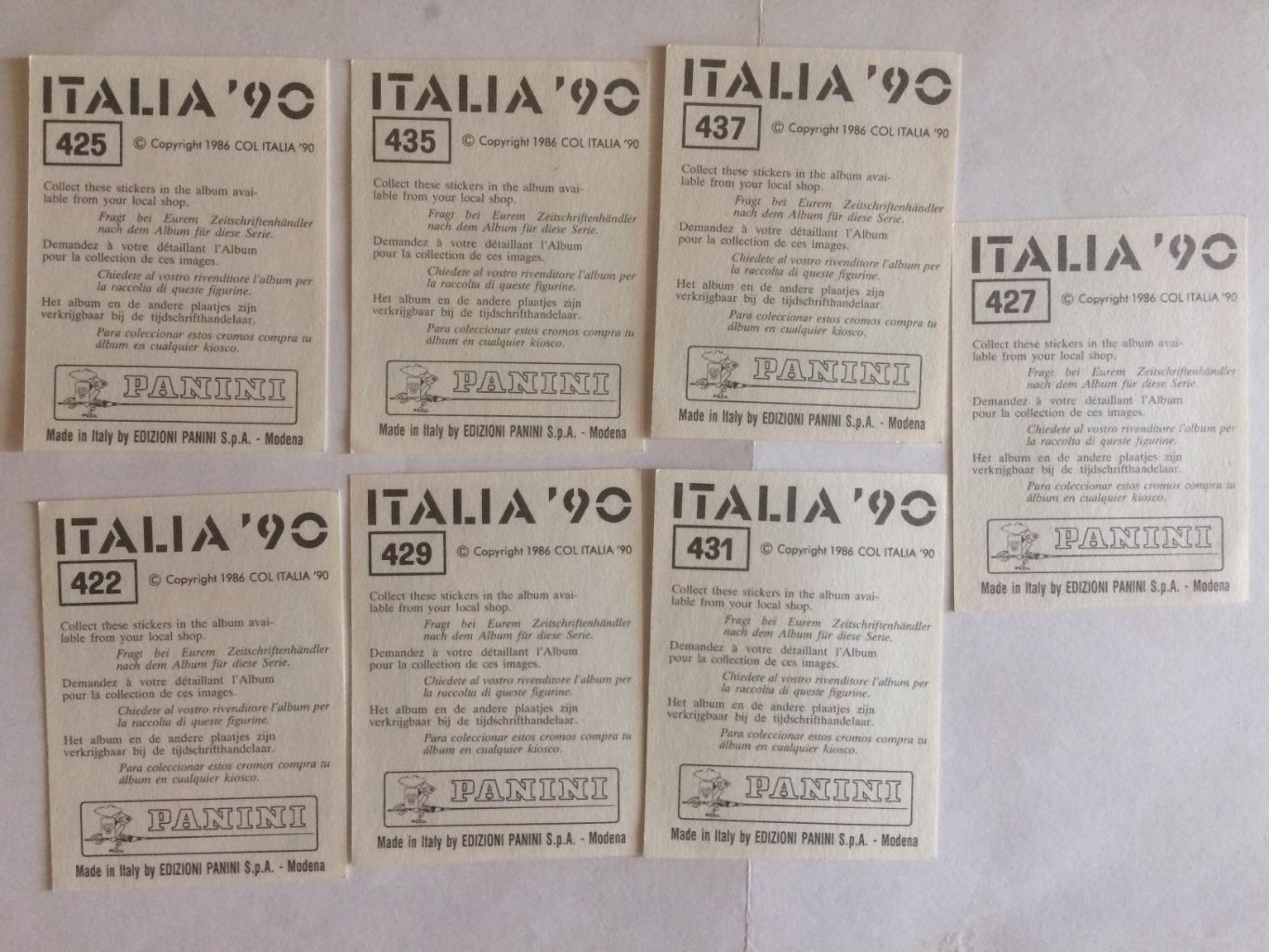 Наклейка Панини сборная Ирландии Италия-1990 1