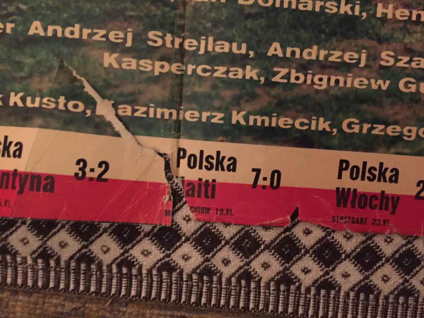 Плакат. футбол Сб.Польша призер ЧМ -1974 1