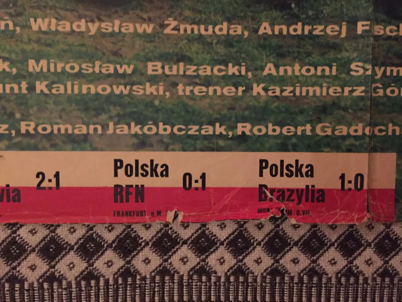 Плакат. футбол Сб.Польша призер ЧМ -1974 2