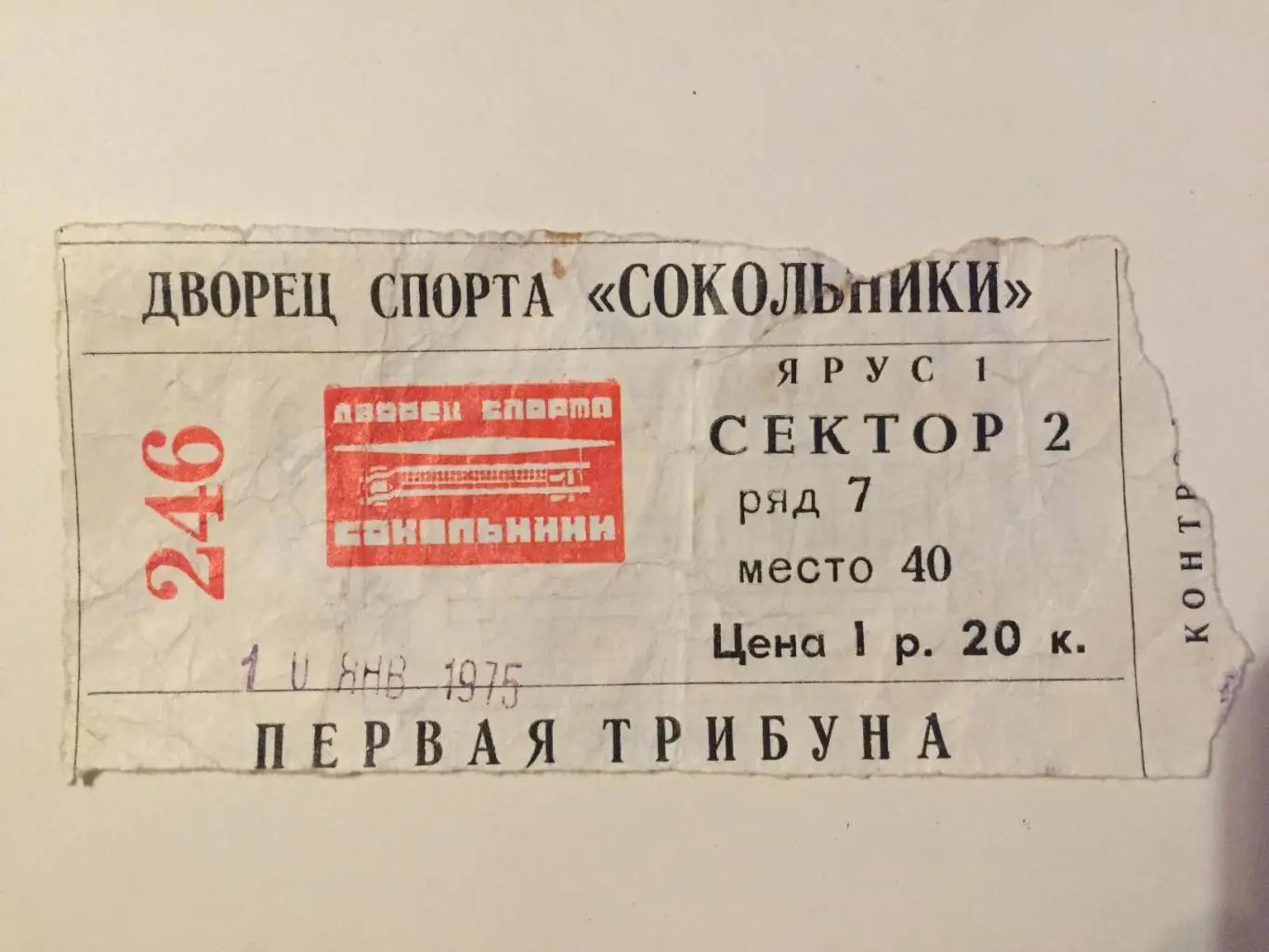 Матч Ветеранов советского хоккея 10.01.1975 Ветераны 1