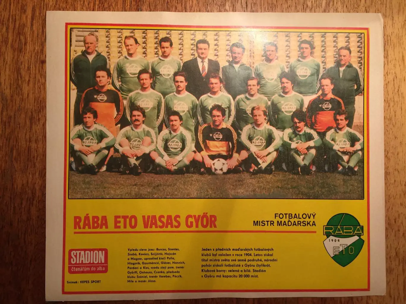 Постер.Раба Это Венгрия, журнал Стадион