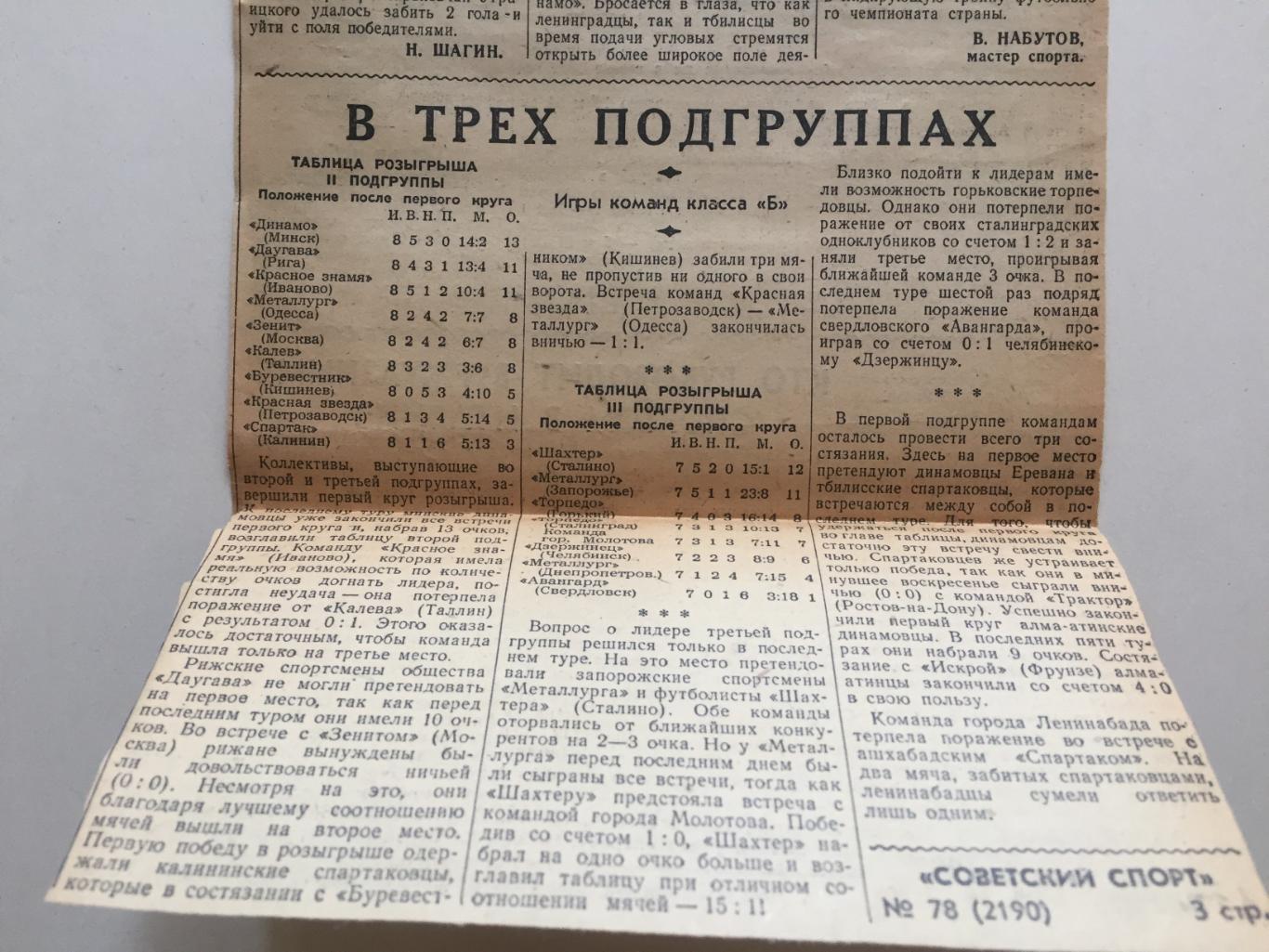Чемпионат СССР Локомотив, Динамо Москва,Зенит,Динамо Тбилиси 1953 1