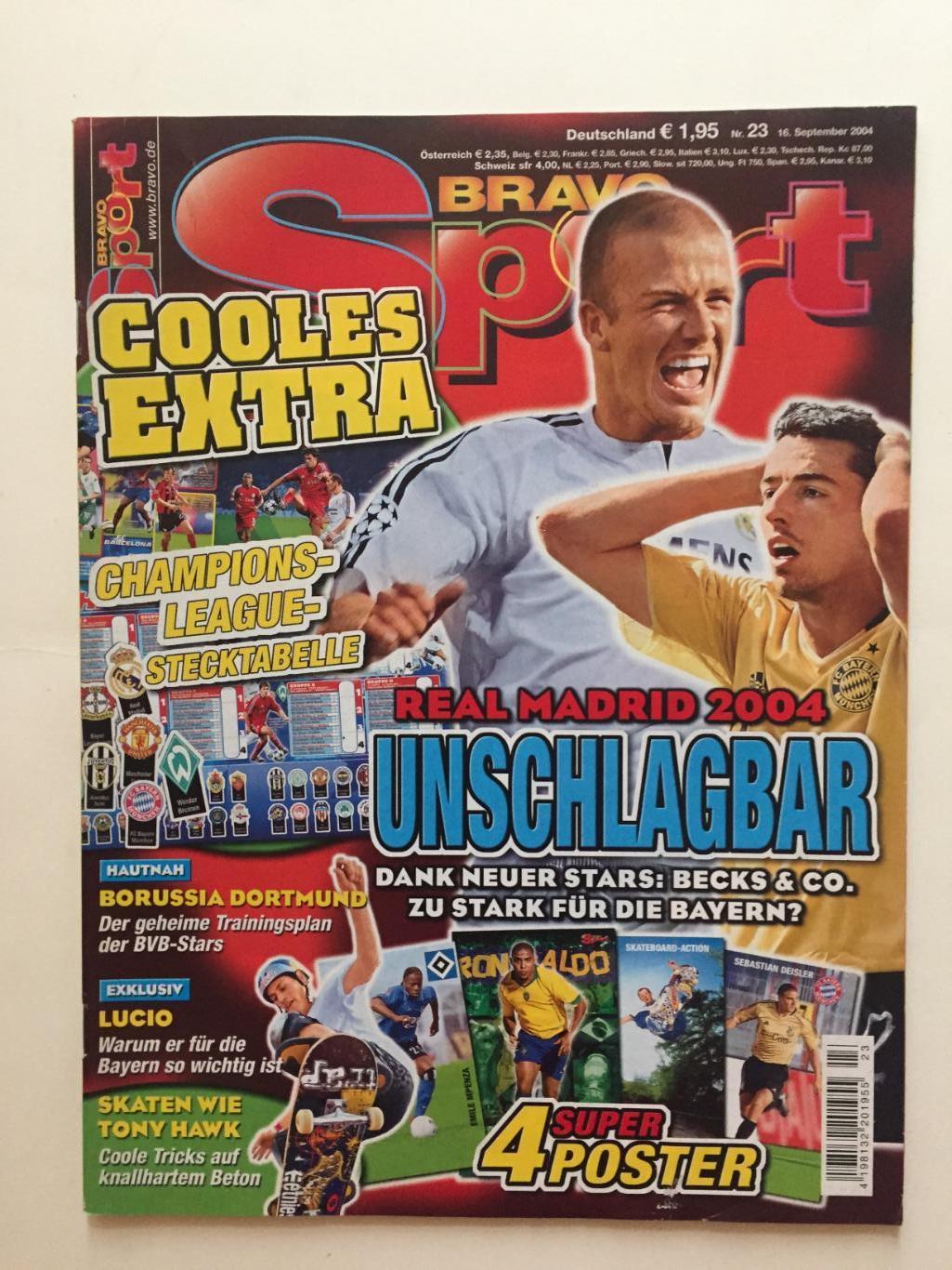 Журнал Браво спорт 09.2004, лига чемпионов,Роналдо