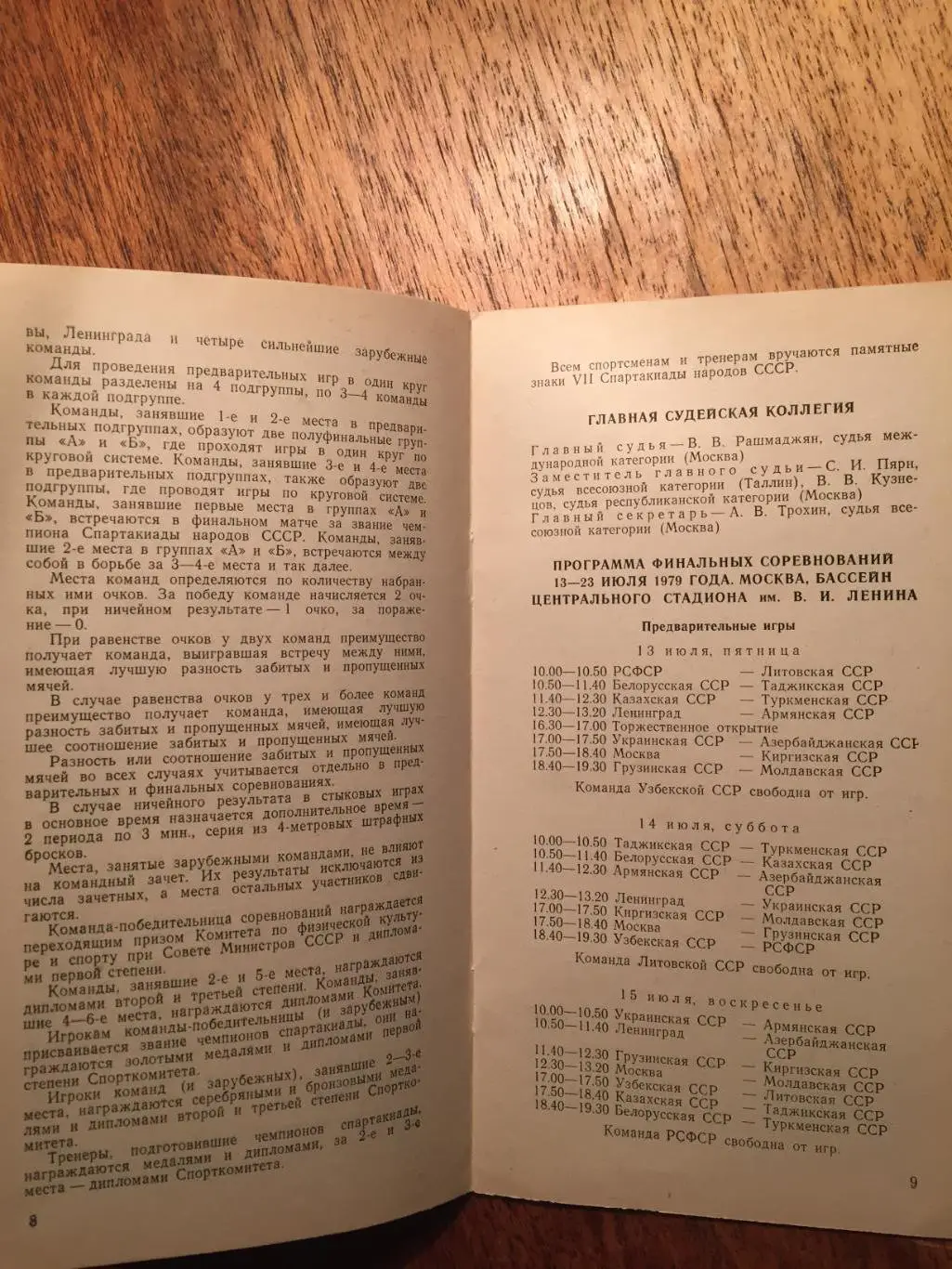 Водное поло Летняя Спартакиада СССР 1979 4