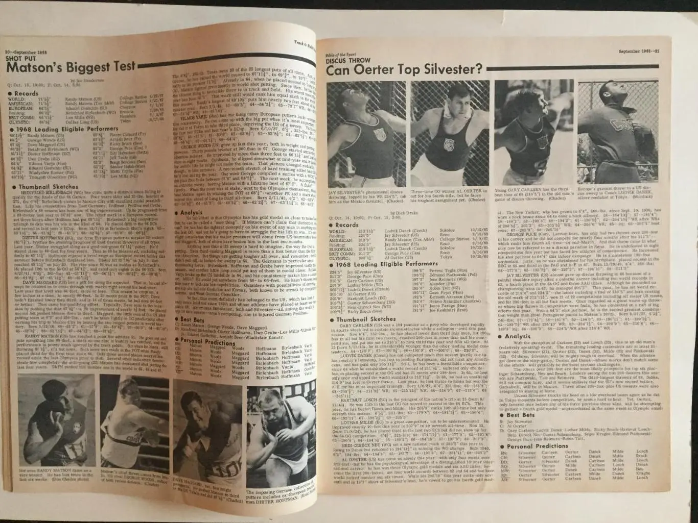 Журнал Легкая атлетика 09.1968 1