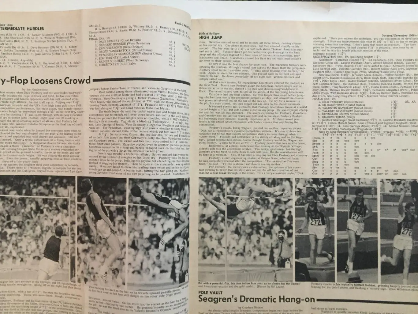 Журнал Легкая атлетика 10,11.1968 олимпиада Мехико 2