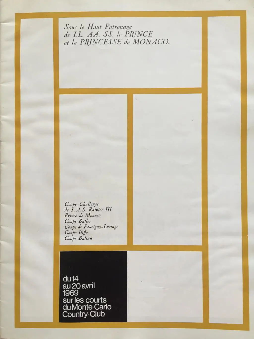 Теннис Турнир Монте-Карло 14-20.04.1969 6