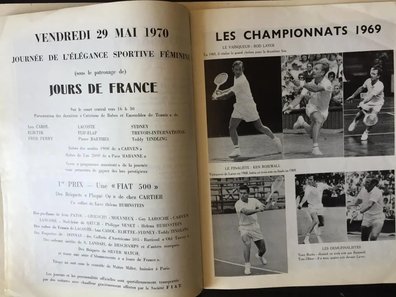 Теннис Турнир Ролан Гаррос 25.05-07.06.1970 3