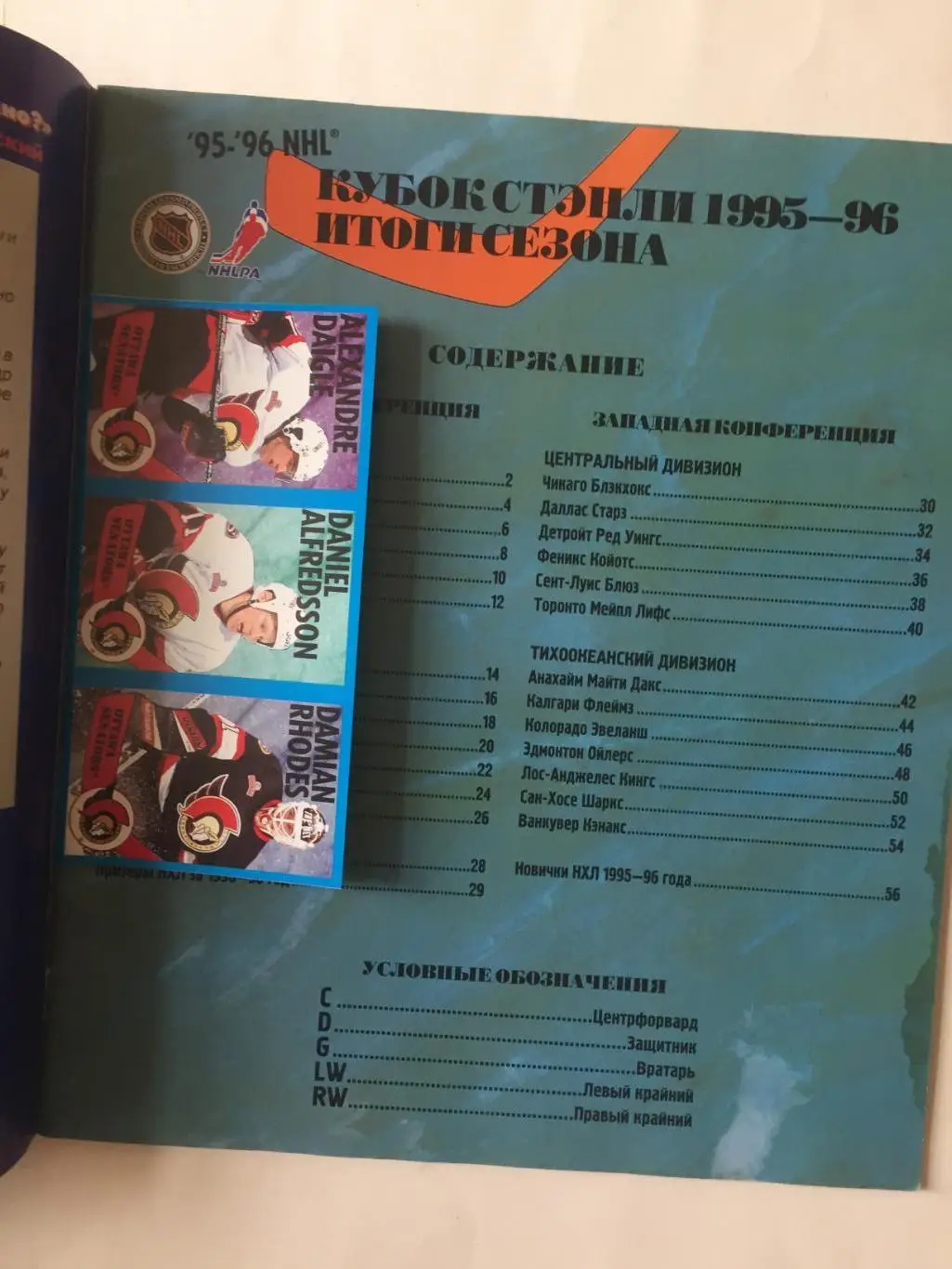 Альбом Панини НХЛ 1995-1996 пустой 1