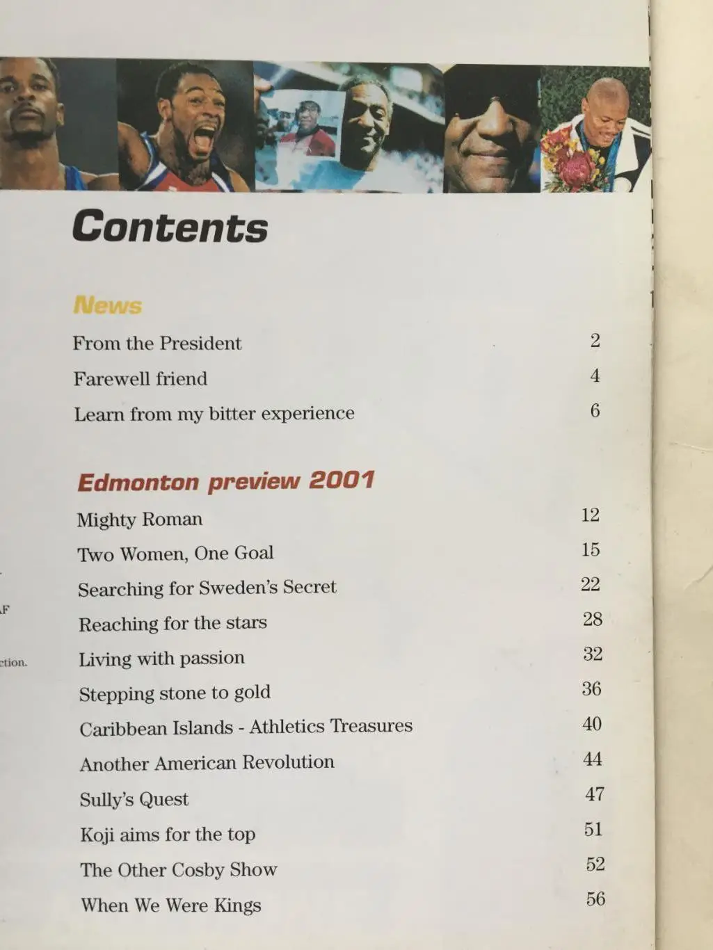 Легкая атлетика журнал ИААФ 2001 1