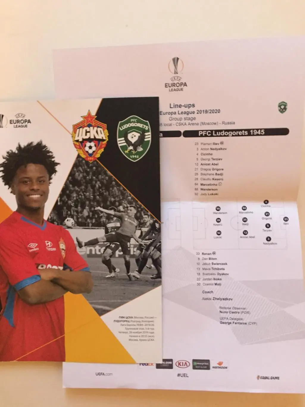 Лига Европы ЦСКА - Лудогорец Болгария 28.11.2019