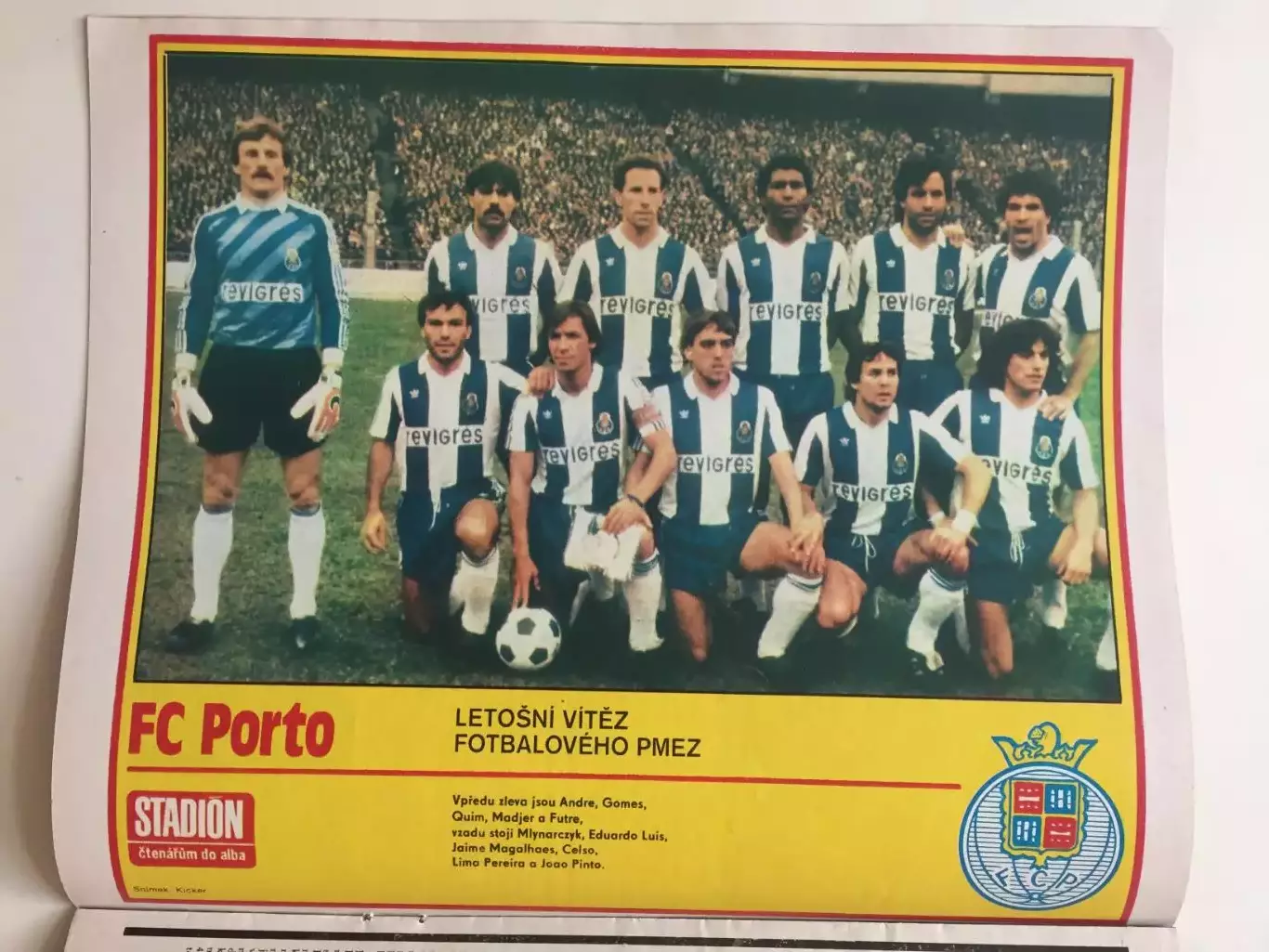 Журнал Стадион № 27 1987 постер Порту 1