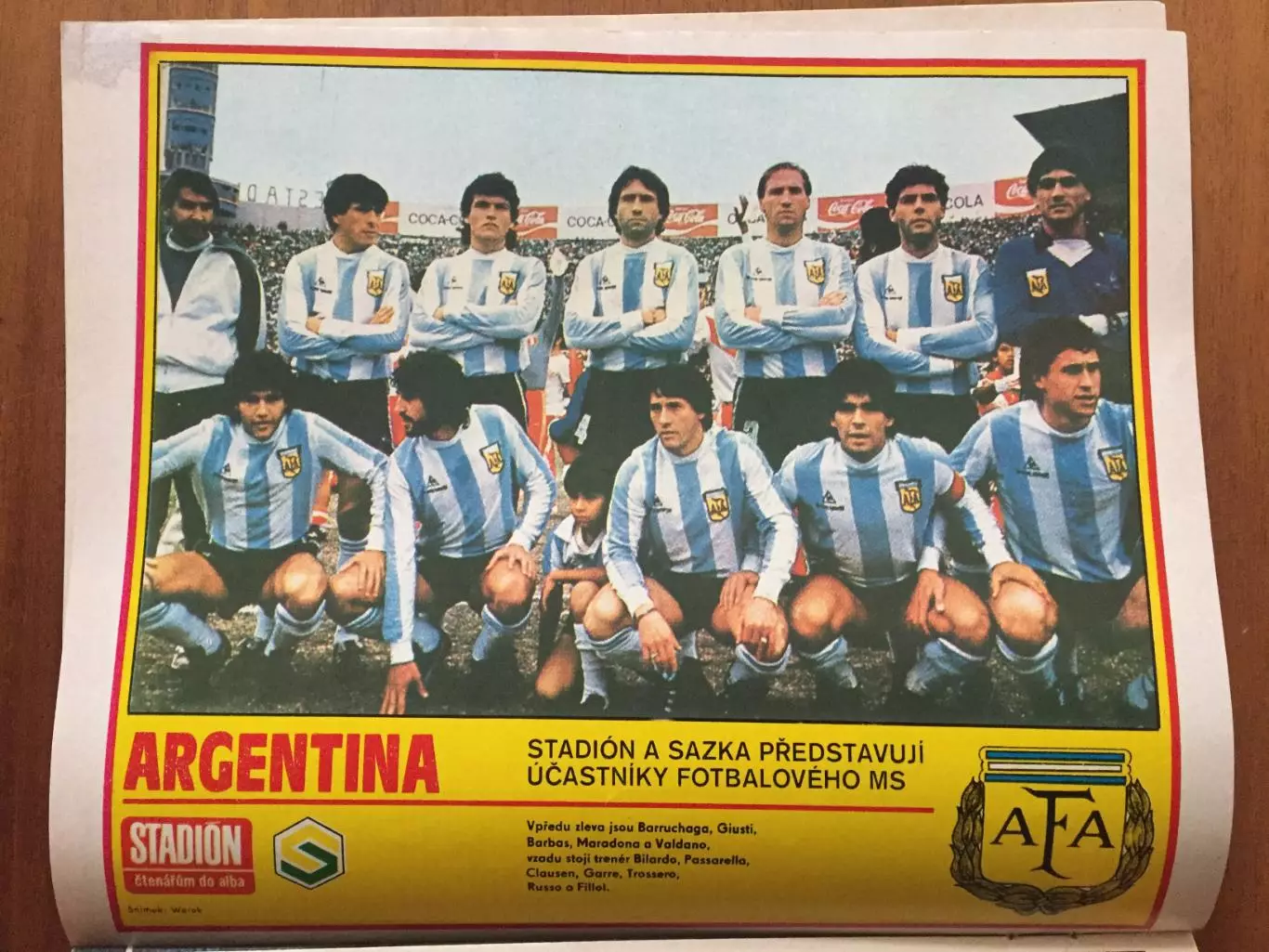 Журнал Стадион № 22 1986 постер Аргентина (Марадона) 1