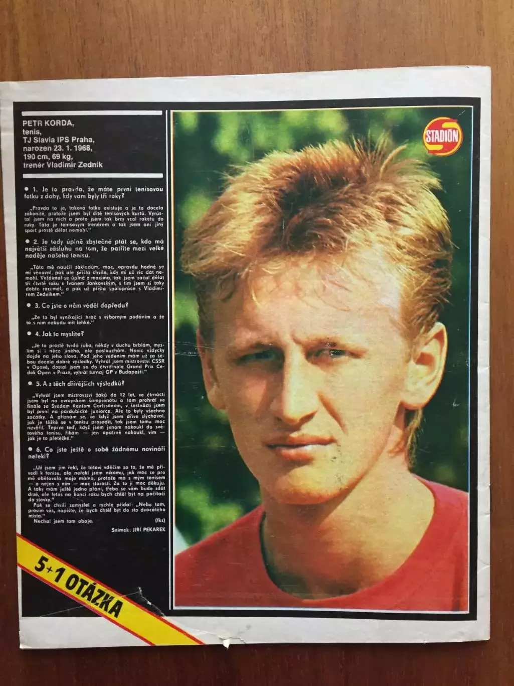 Журнал Стадион № 41 1987 постер Д.Гашек хоккей 2