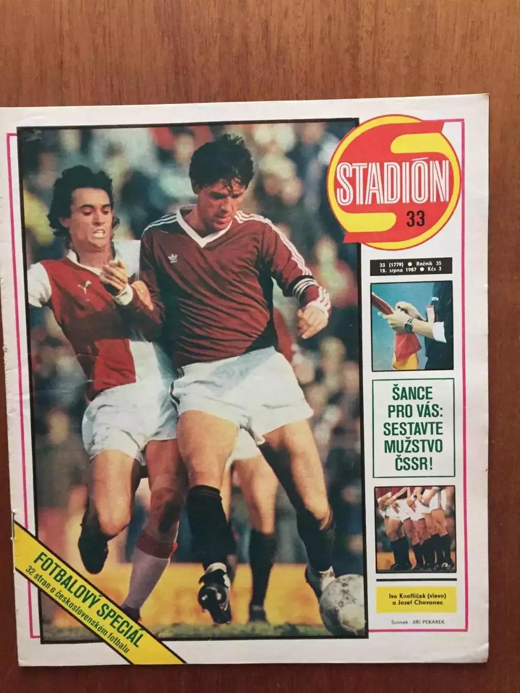Журнал Стадион № 33 1987 постер сб.ЧССР