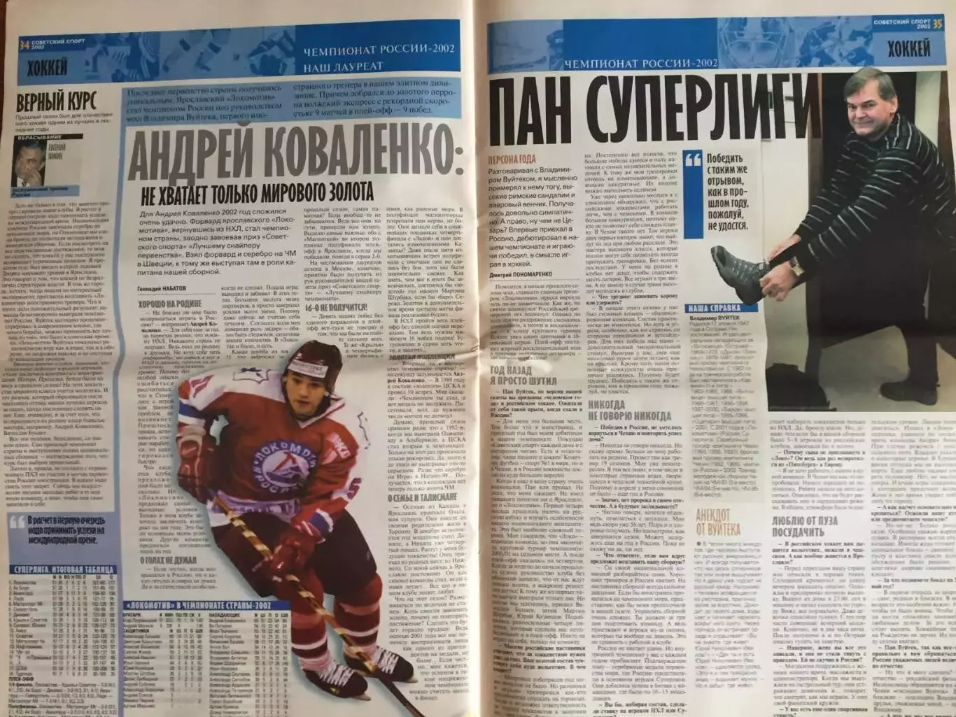Газета Советский спорт Итоги 2002 спецвыпуск 3