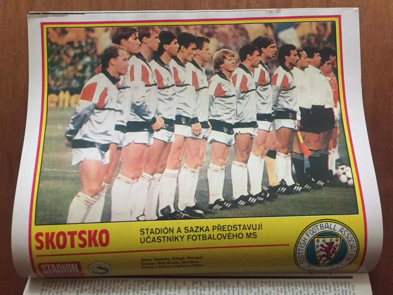Журнал Стадион № 13 1986 постер сб.Шотландия 1