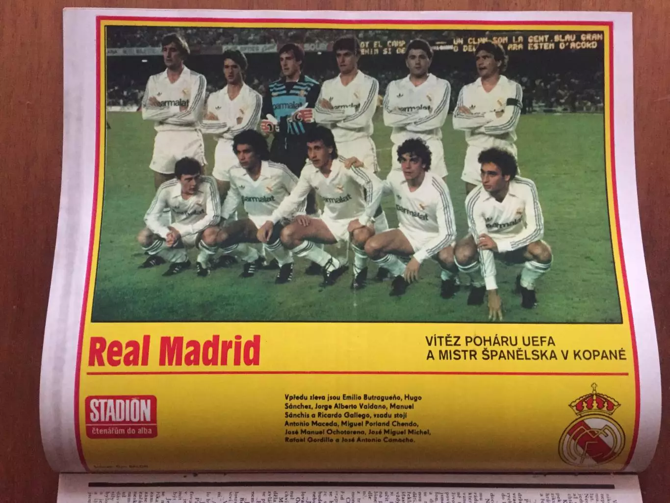 Журнал Стадион № 24 1986 постер Реал 1