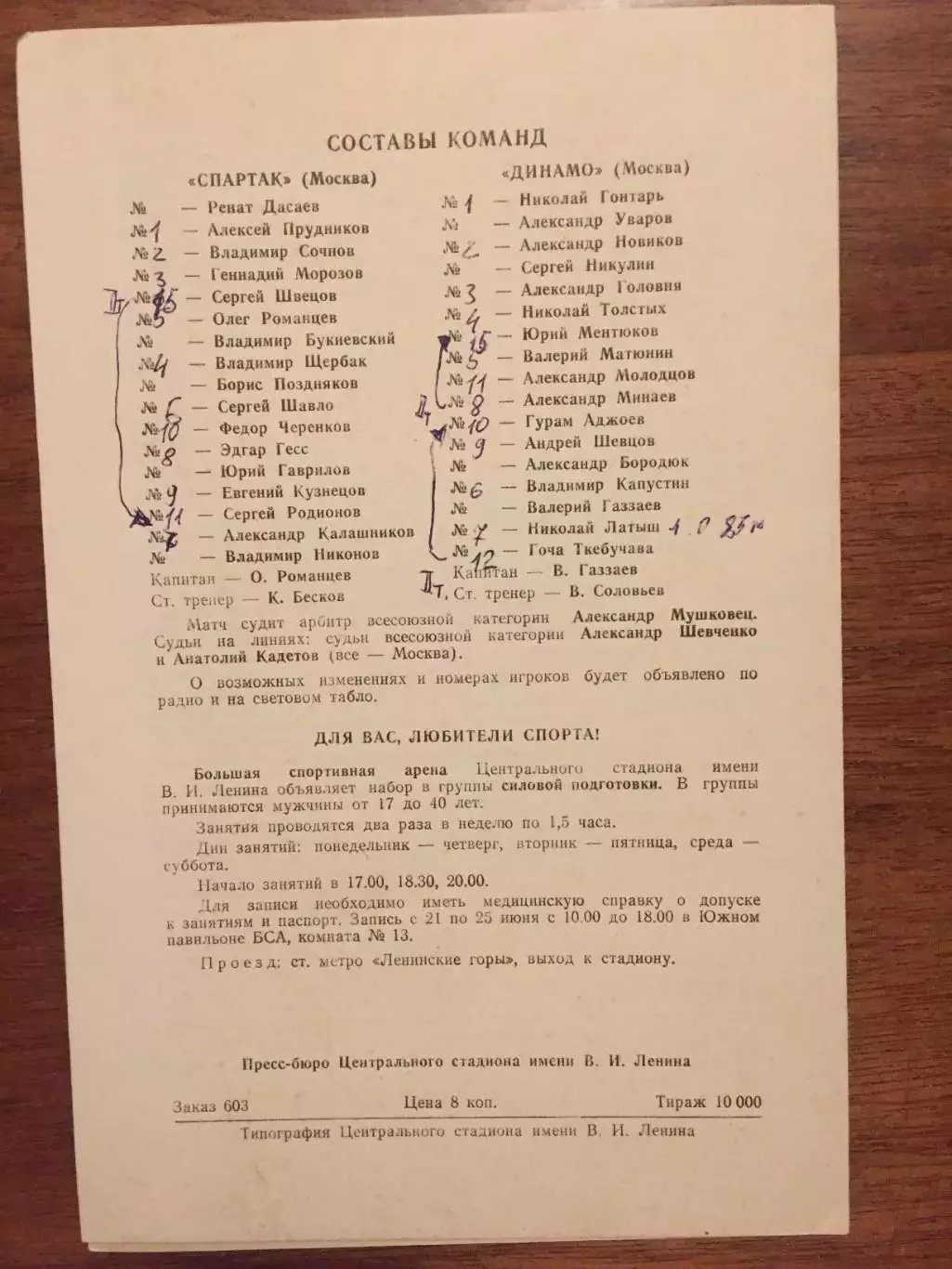 Чемпионат СССР Динамо Москва - Спартак 29.05.1982 1