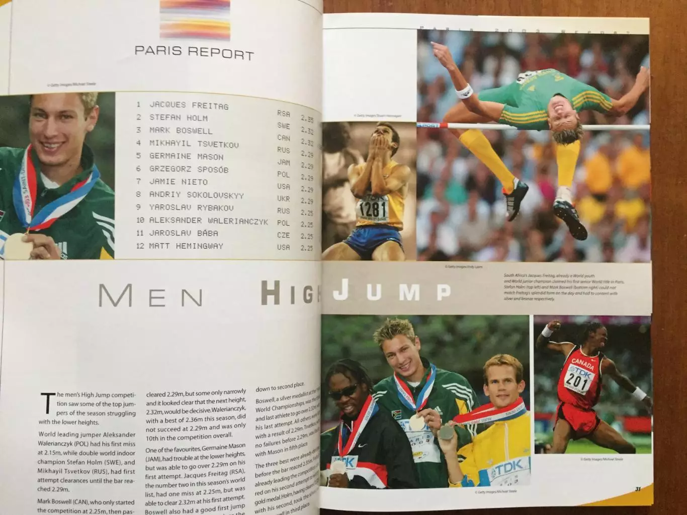 Легкая атлетика журнал ИААФ 2003 ЧМ Париж 1