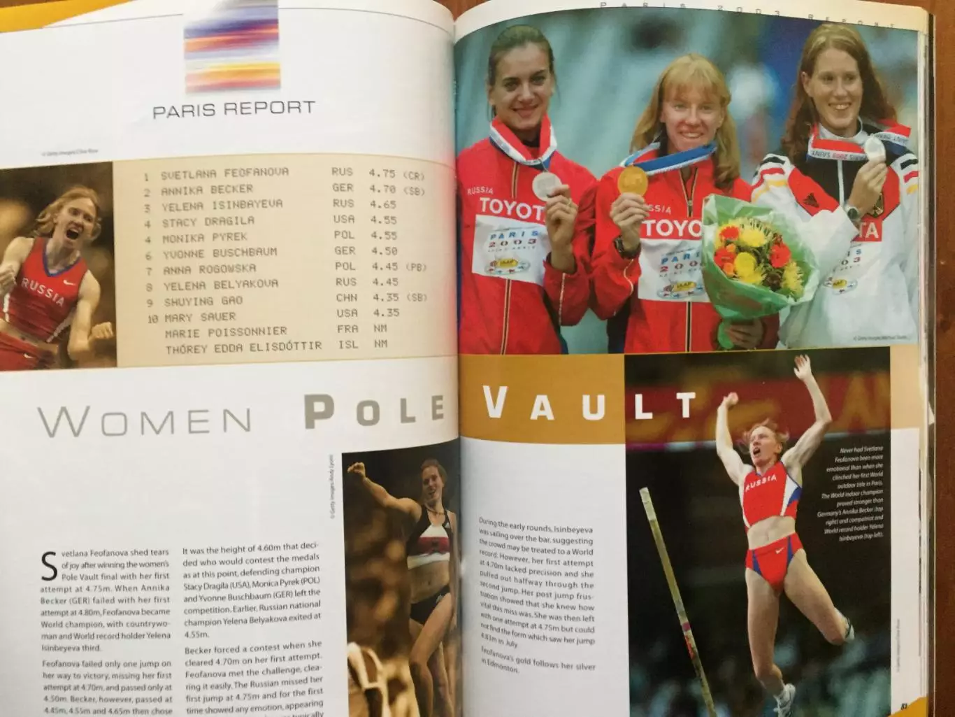 Легкая атлетика журнал ИААФ 2003 ЧМ Париж 5