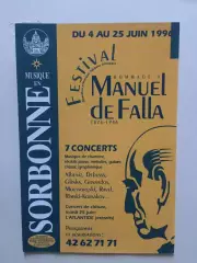 Программа концерт Глинка,Мусоргский(Сорбонна) 04-25.06.1996