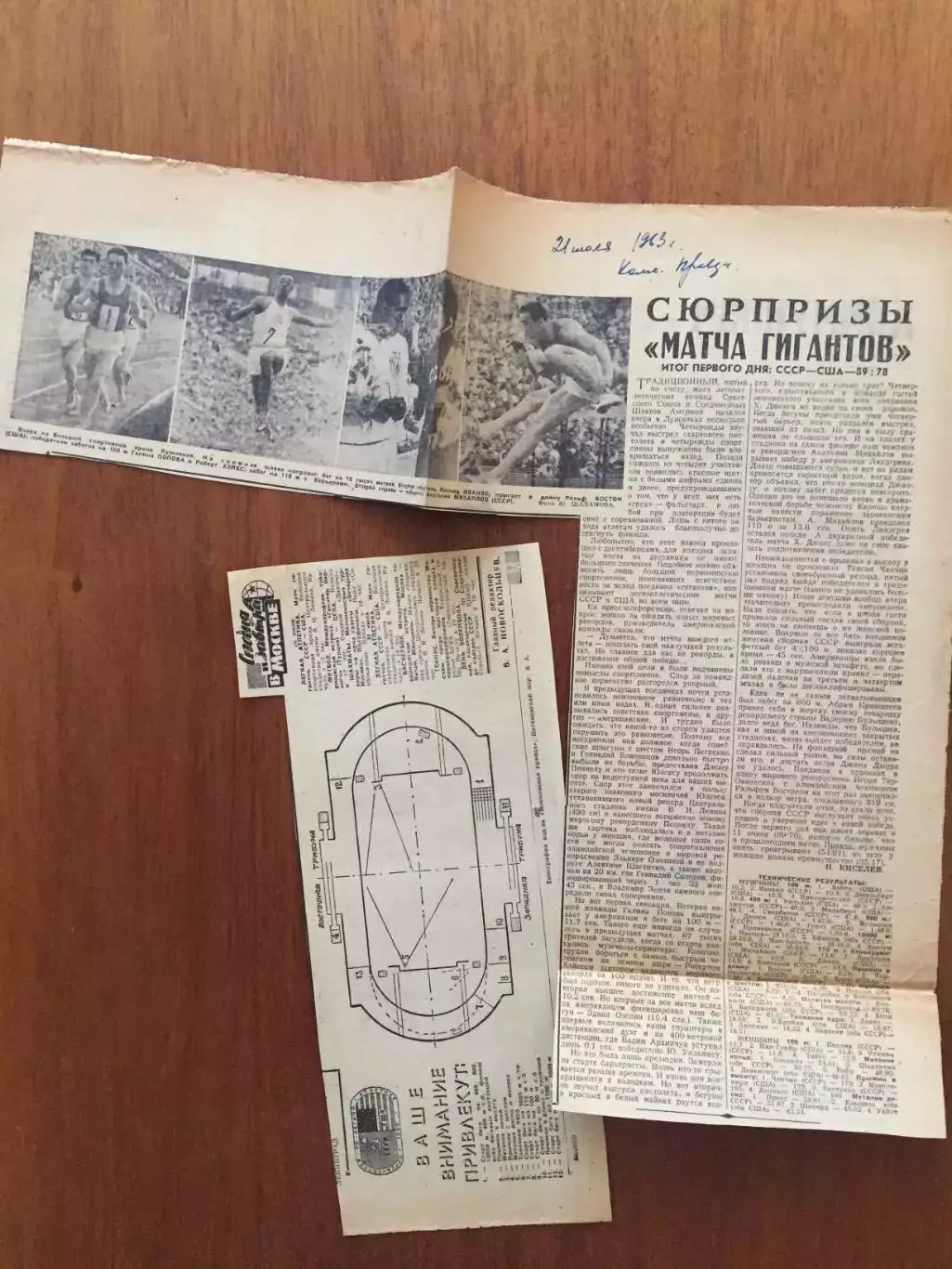 Заметки СССР - США 1963 легкая атлетика 5