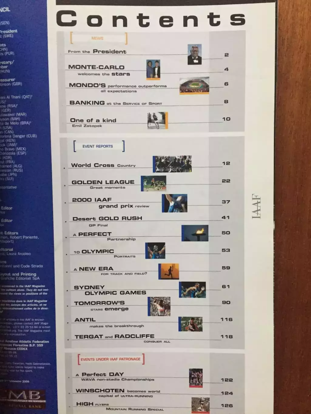 Легкая атлетика журнал ИААФ 2000 1