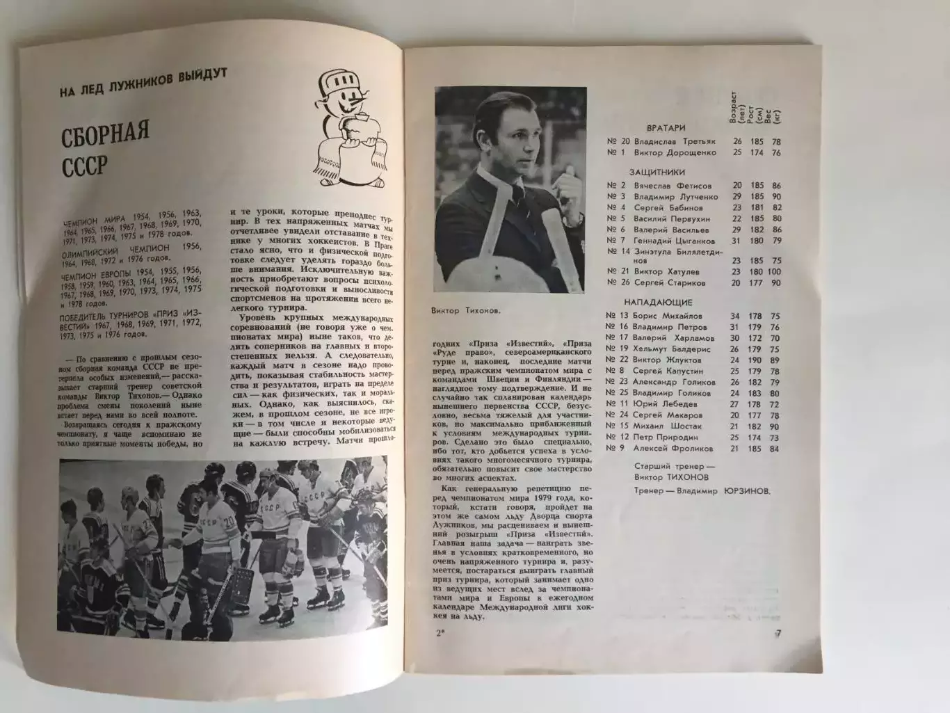 Хоккей Справочник Приз Известий 1978 2