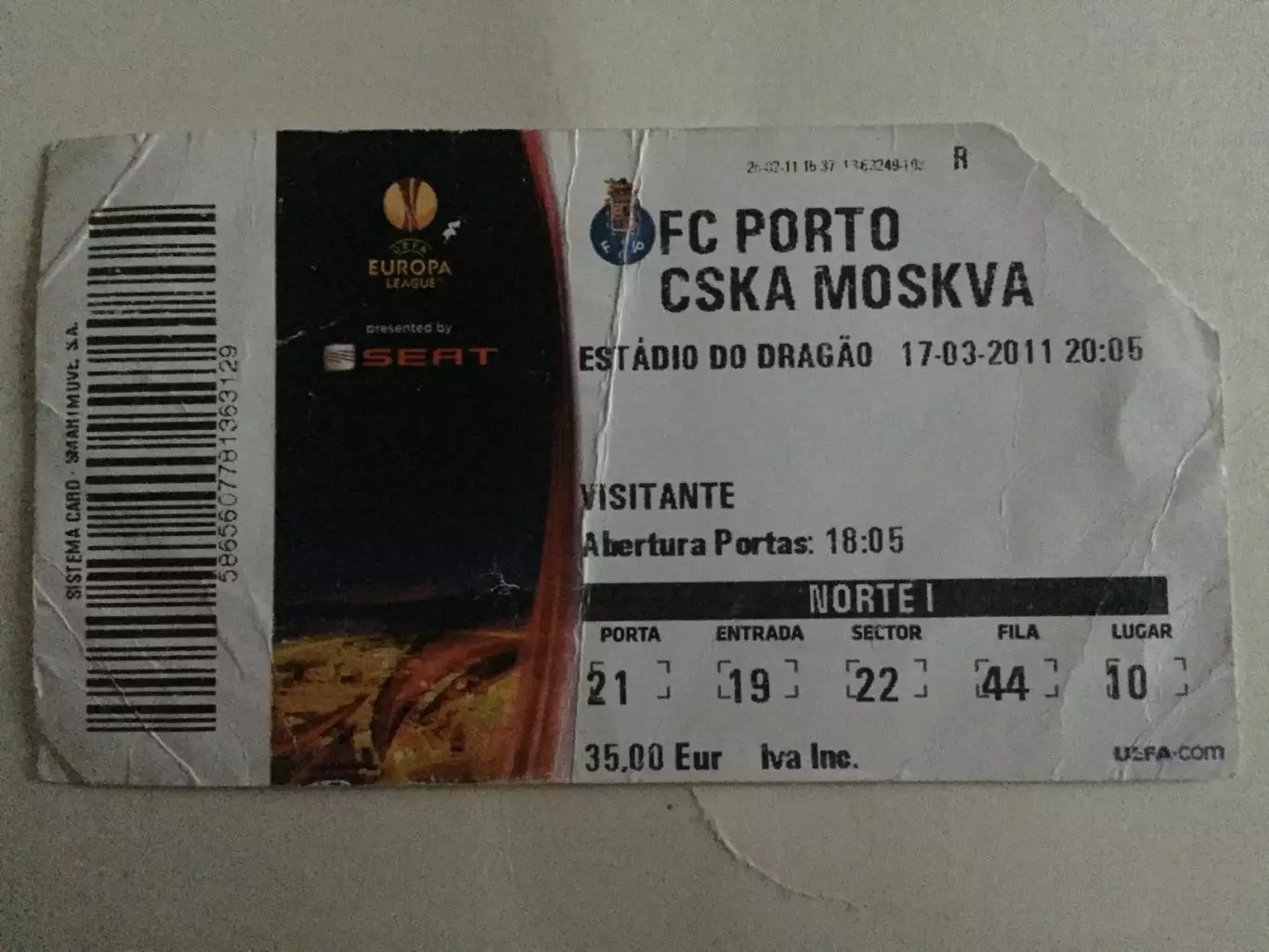 Порту Португалия - ЦСКА 17.03.2011 Лига Чемпионов