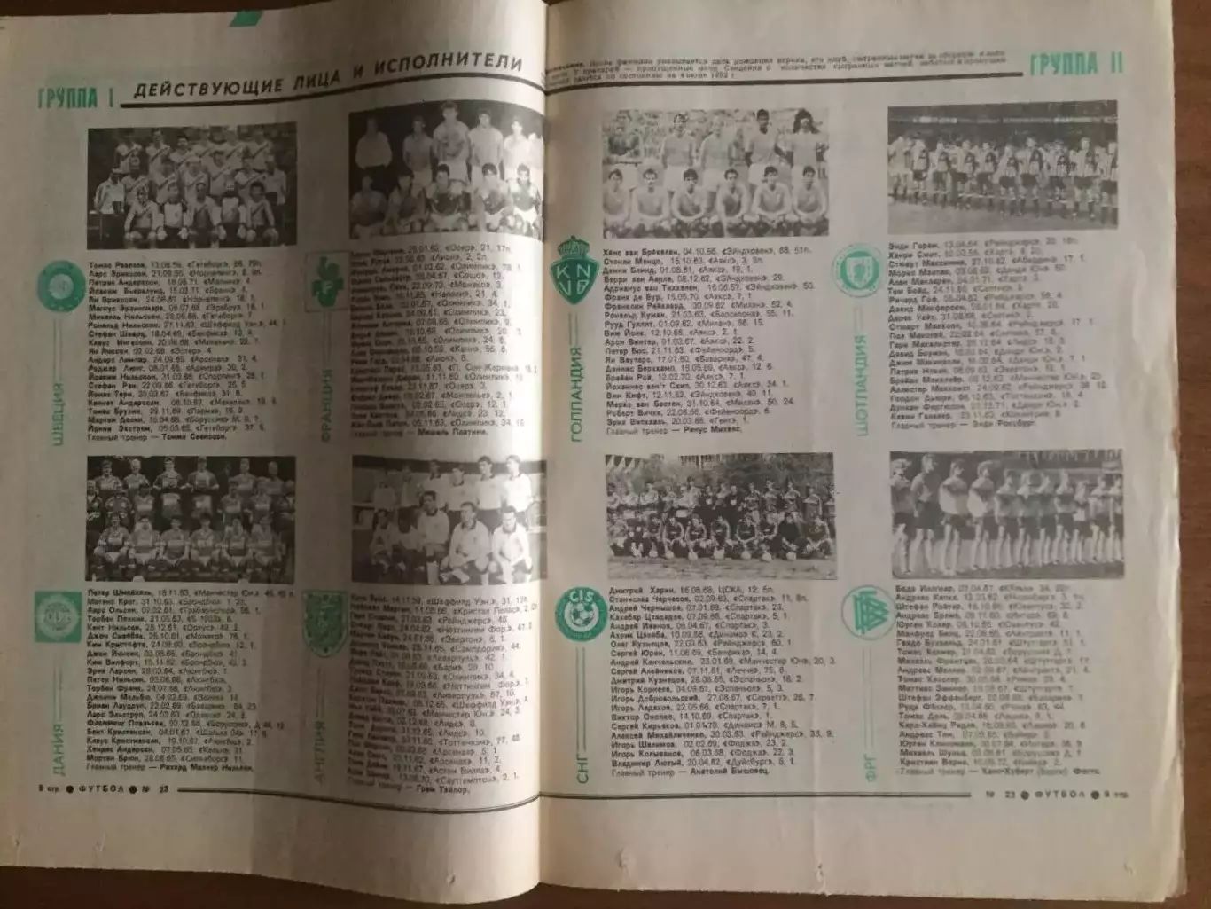 Футбол №23 1992 1