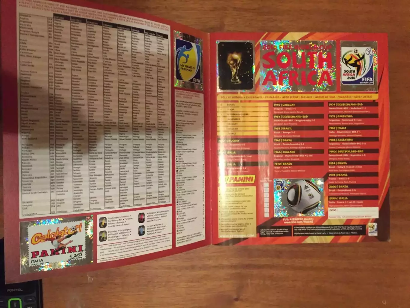 Панини Чемпионат мира 2010 1