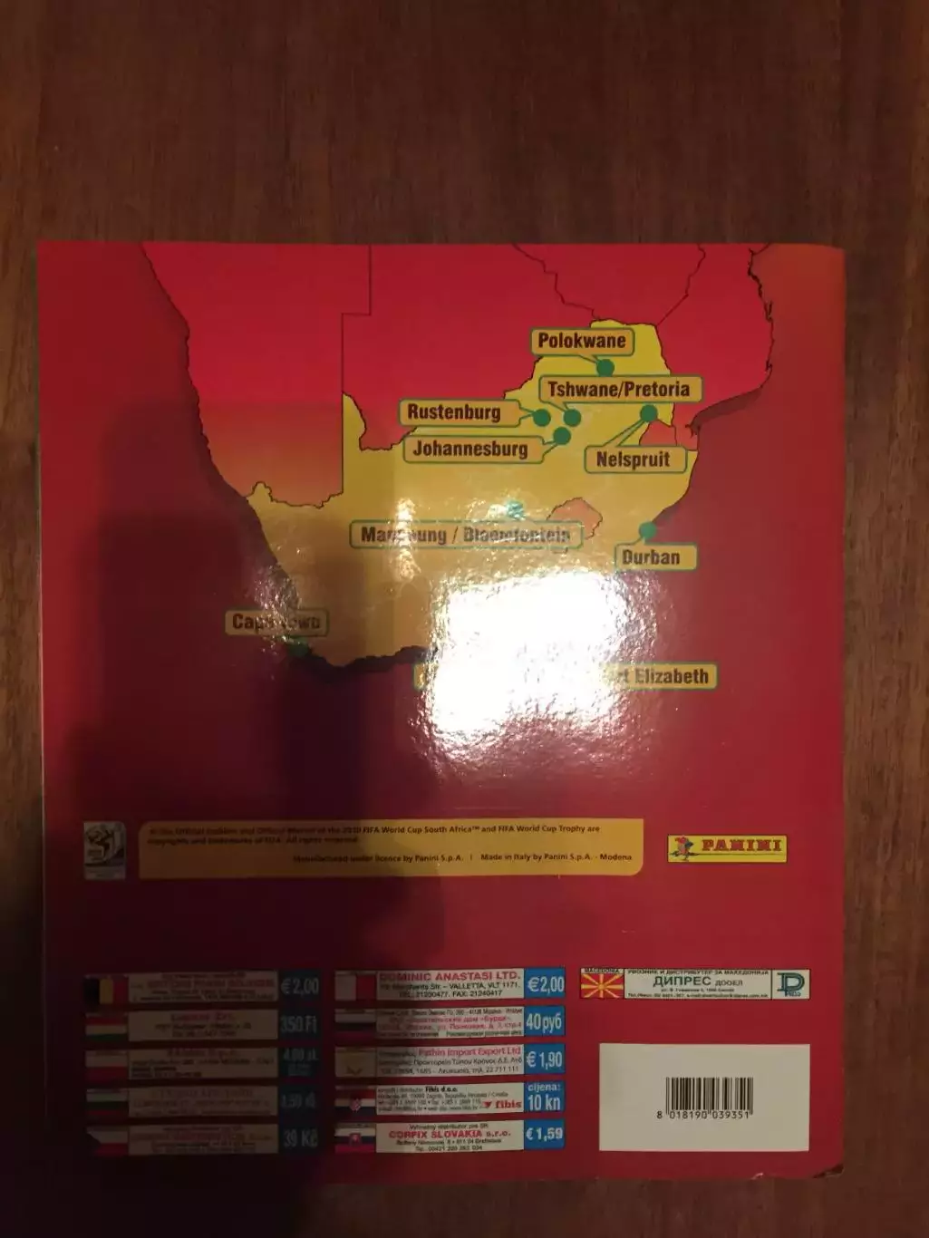 Панини Чемпионат мира 2010 6