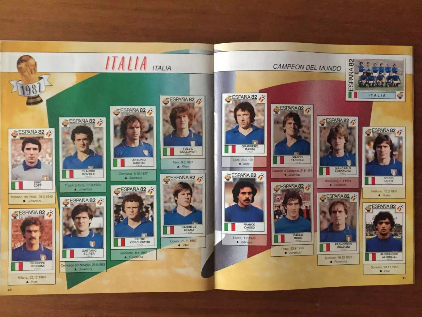 Альбом Панини Чемпионаты мира история 1970-1990 6