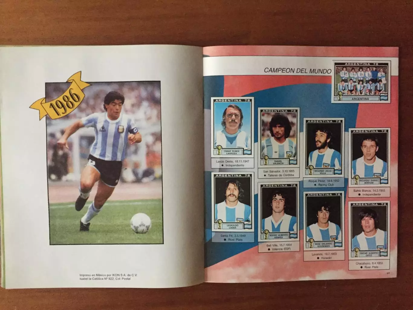 Альбом Панини Чемпионаты мира история 1970-1990 4