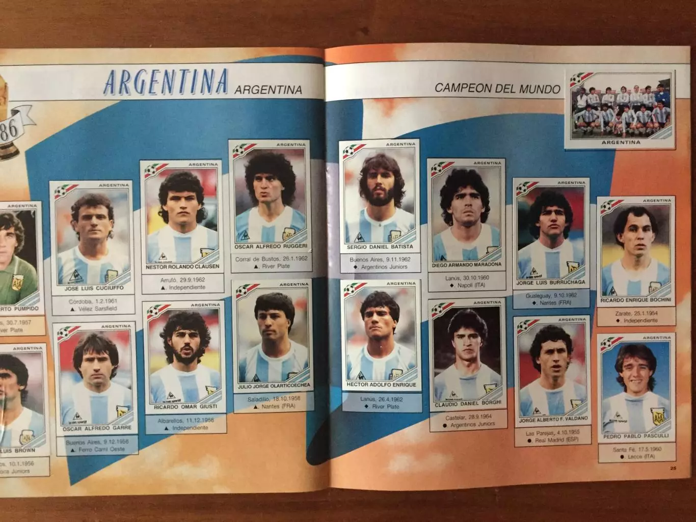 Альбом Панини Чемпионаты мира история 1970-1990 5