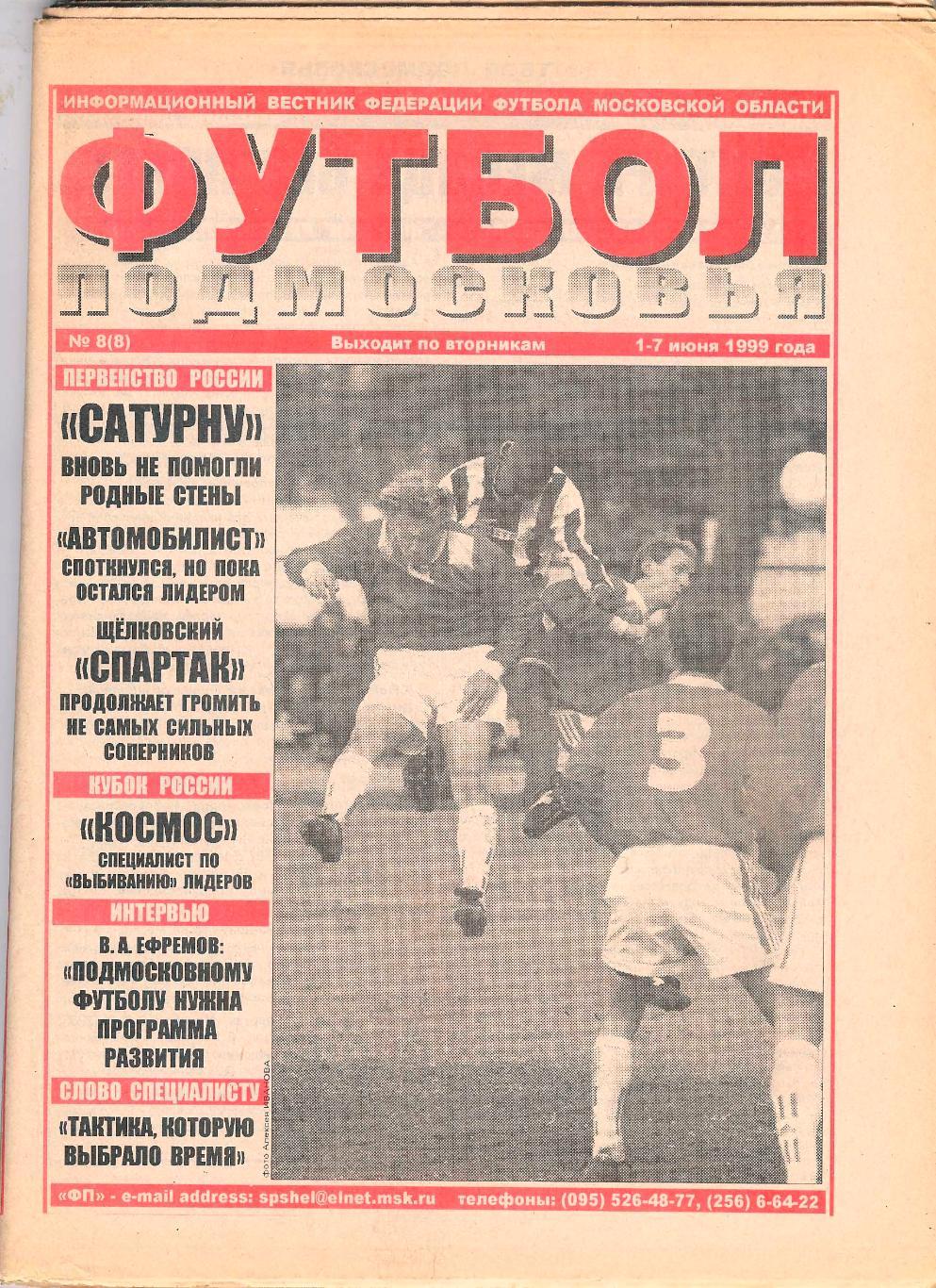Футбол Подмосковья 1999 год