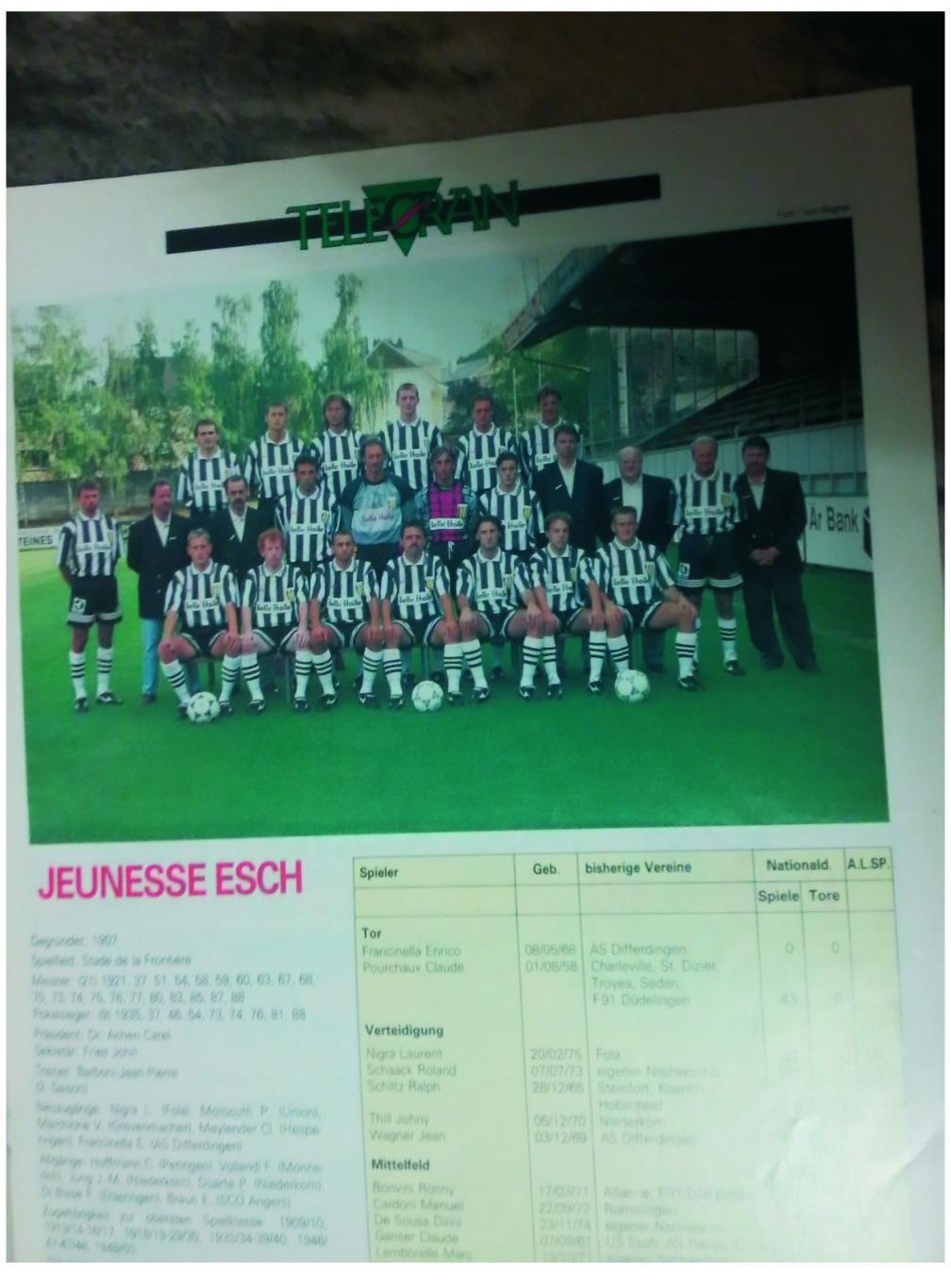 Лиговый журнал Люксембург (лига 1994/95) 3
