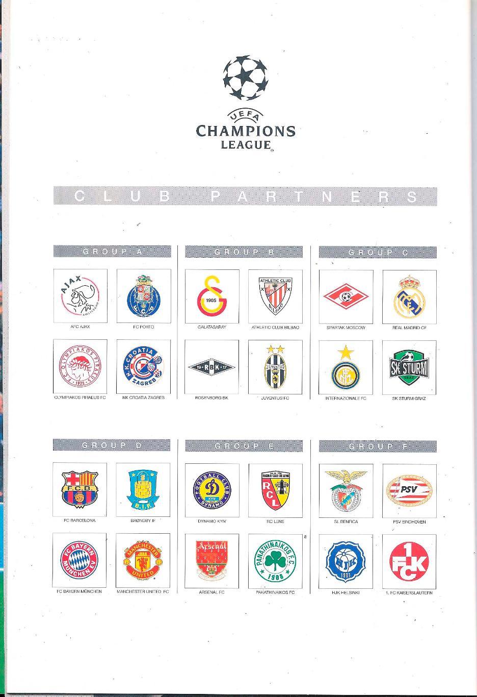 Лига Чемпионов 1998/99, журнал-альбом (guide) 2