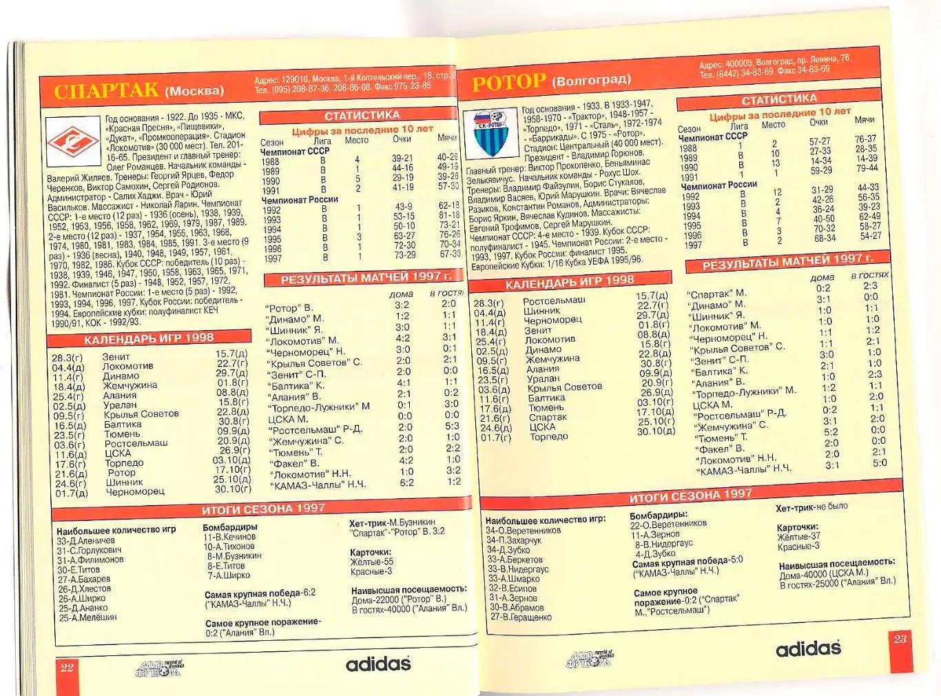 Футбольный - ежегодник Мир Футбола 1998 мини. 4