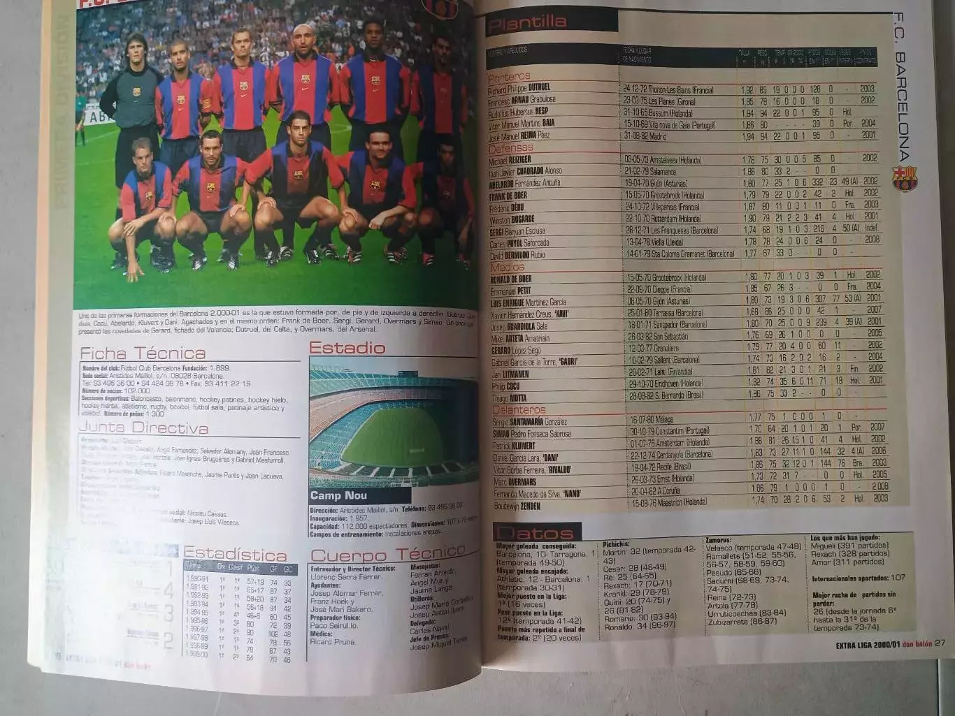 Don Balon extra liga 2000/01 1