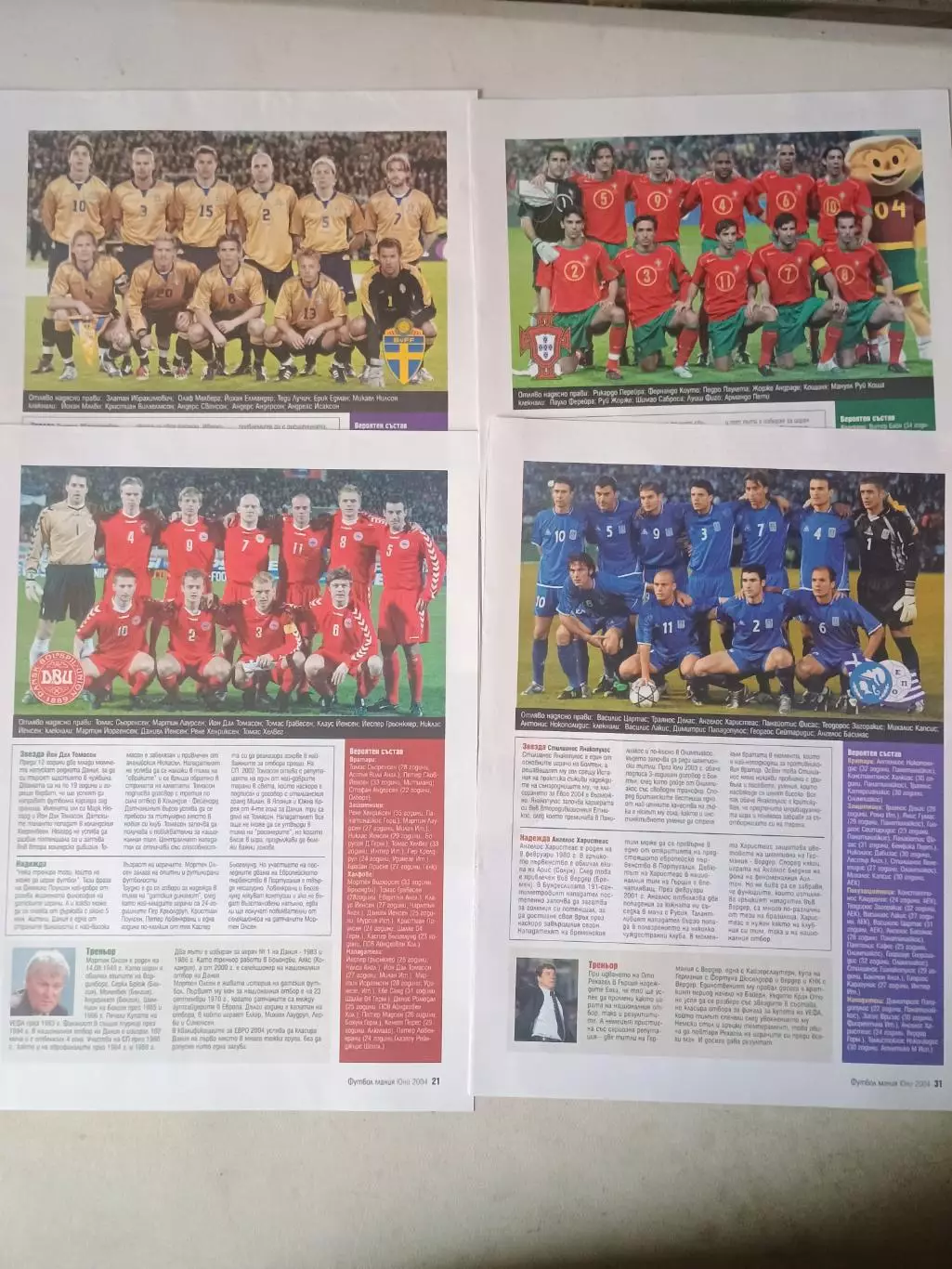 13 участников ЕВРО-2004 2