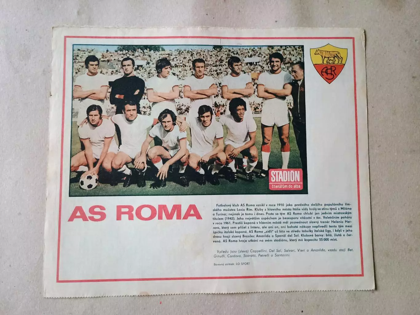 Плакат из журнала Стадион-Roma 4