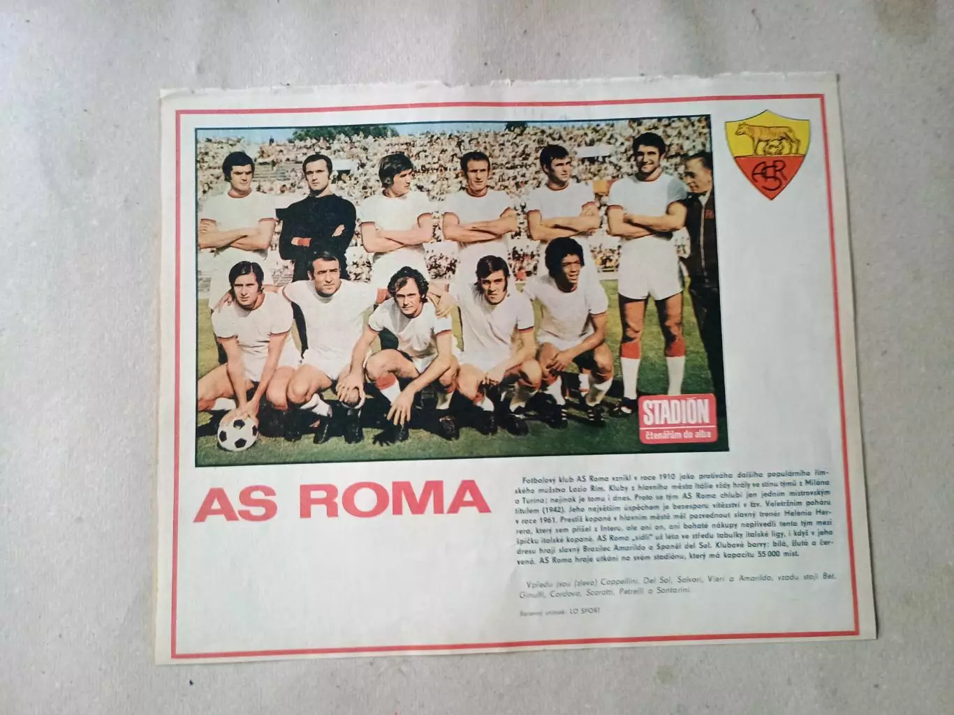 Плакат из журнала Стадион-Roma 6